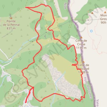 Roc d'ORMEA GPS track, route, trail