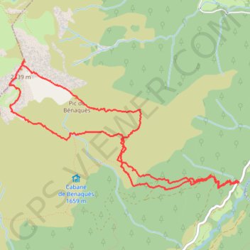 MONTAIGU par le Courtaou de la Lit et l'arête S.E GPS track, route, trail