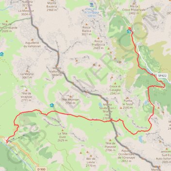 Larche - Chiappera GPS track, route, trail
