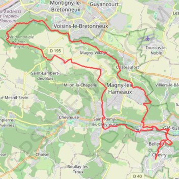 Gif - Magny - Manet - Saint-Remy GPS track, route, trail