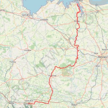 Manche - Océan Dinard - Vannes GPS track, route, trail