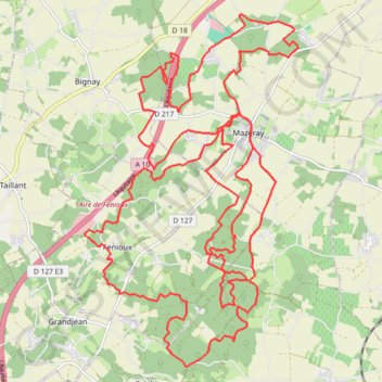 Mazeray 44 kms GPS track, route, trail