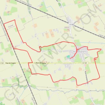 Balade flamande - Hondeghem GPS track, route, trail