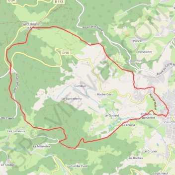 Vaugneray GPS track, route, trail