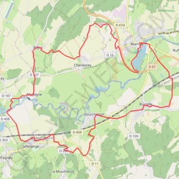 Circuit marnay-source des roches GPS track, route, trail