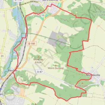 Ballancourt sud GPS track, route, trail