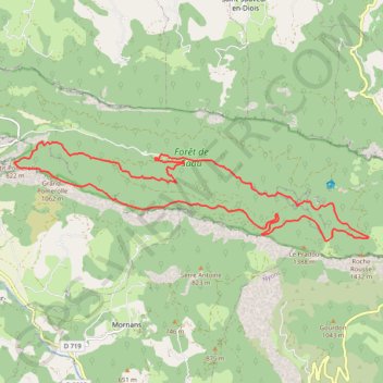 Saou forêt GPS track, route, trail