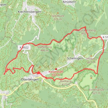 Oberbergen GPS track, route, trail