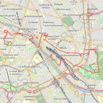 Circuit parisien GPS track, route, trail