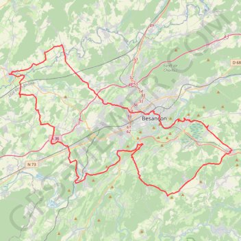 Entre Doubs et Ognon GPS track, route, trail