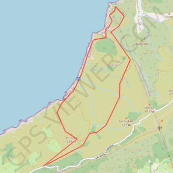 Roches rouges Jazkibel GPS track, route, trail