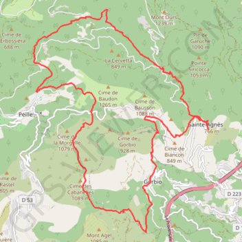Critérium Saint-Agnès GPS track, route, trail