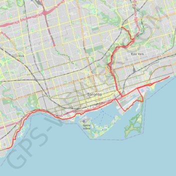 Toronto - Lower Don River Trail - Balmy Beach - Lakeshore Village GPS track, route, trail