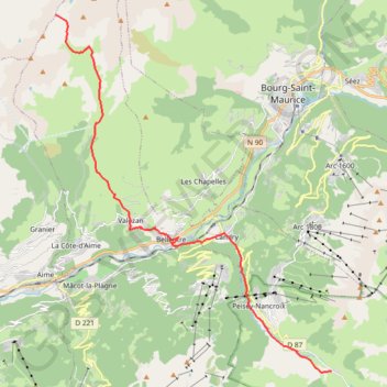 Traversée des alpes par le GR5 GPS track, route, trail