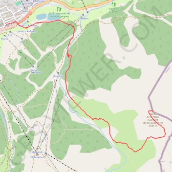 Montgenèvre - Cime de la Plane en AR GPS track, route, trail