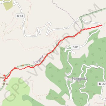Monte Tolu Corse GPS track, route, trail