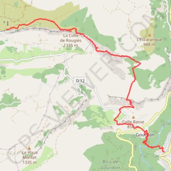 Cerga - Pont du loup GPS track, route, trail