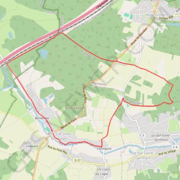 Saint Cyr sous Dourfan boucle nord GPS track, route, trail