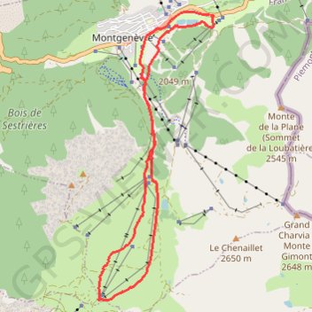 Gondrans (Sommet des Anges) GPS track, route, trail