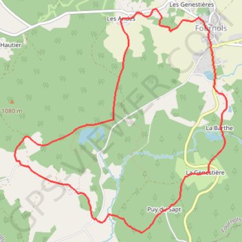 Fournols - Puy du Sapt GPS track, route, trail