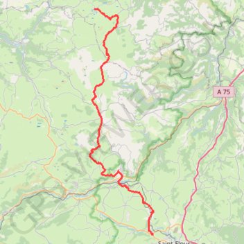 Grande Traversée du Massif Central : La Godivelle - Mazerat GPS track, route, trail