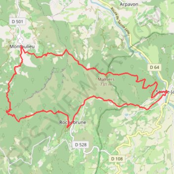 Sainte Jalle GPS track, route, trail