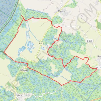 Parcours cyclable 11 : "De la réserve de Moëze au marais de Brouage" - 22 km GPS track, route, trail