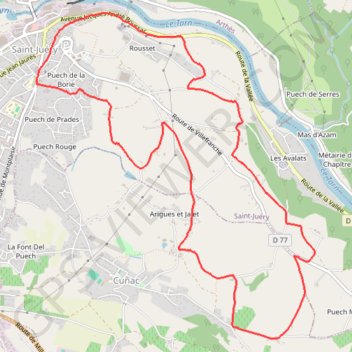 Chemin de bellevue saint juery GPS track, route, trail