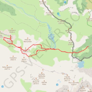 Castillo de Acher GPS track, route, trail