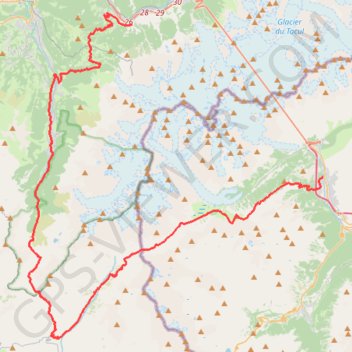 TMB Randonnée de Les Houches (Haute-Savoie) à Courmayeur (Vallée d'Aoste. Italie) GPS track, route, trail