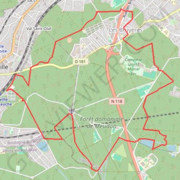 La bossapas de Meudon GPS track, route, trail