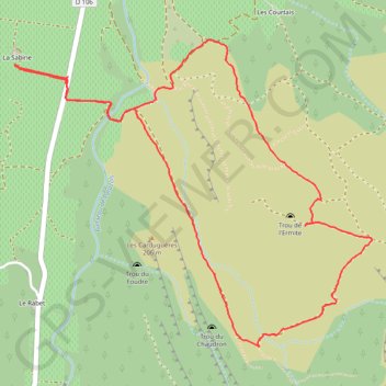 Petite boucle du Cirque de Viviès GPS track, route, trail