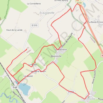 Écausseville (50310) GPS track, route, trail
