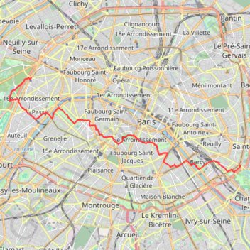 En plein coeur de Paris GPS track, route, trail