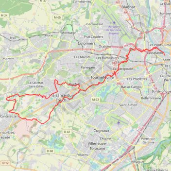 De Toulouse à Plaisance-du-Touch GPS track, route, trail