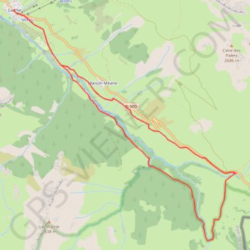 Larche - Le Pont Rouge GPS track, route, trail