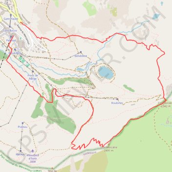 Tête-Mercière GPS track, route, trail