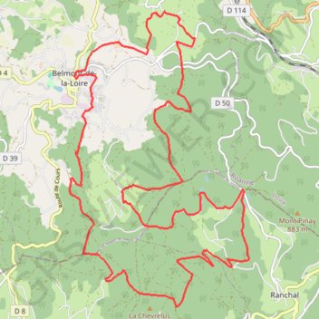 Rando de la Forêt - Belmont-de-la-Loire GPS track, route, trail