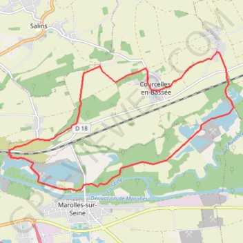 Contrefort de la Seine GPS track, route, trail