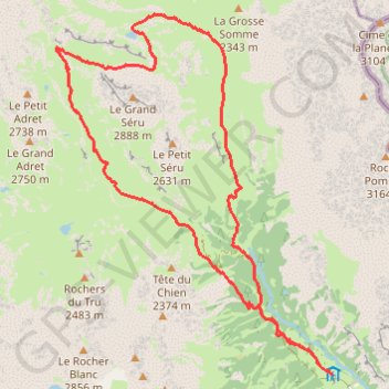 Tour du Grand Seru (Thabor coté I Re Magi) GPS track, route, trail