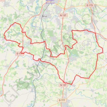 Parcours 8 (85.09km) GPS track, route, trail