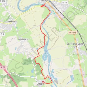 Autour des Gorges de la Loire - La Tour de Cléppé - Cleppé GPS track, route, trail