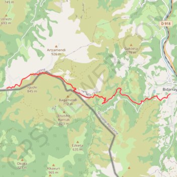 GR10VEAUXBIDARRAY GPS track, route, trail