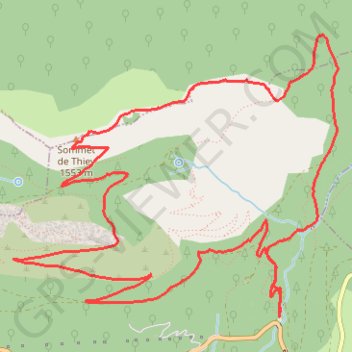 La Montagne de Thiey par la forêt de Nans GPS track, route, trail