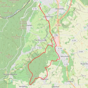 Saverne Marmoutier GPS track, route, trail