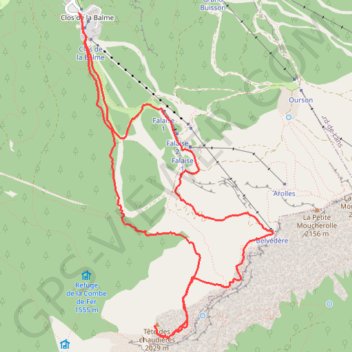 Tête des Chaudières - Petite Moucherolle GPS track, route, trail