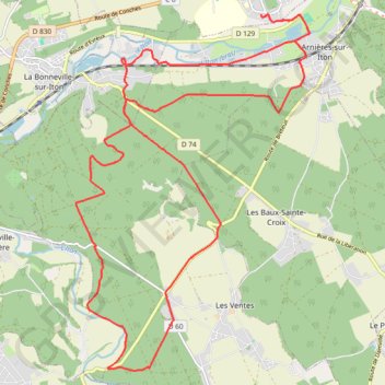 Circuit VTT Technique en Forêt d'Evreux GPS track, route, trail