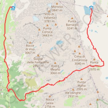 Refuge Vallanta - Refuge Quintino-Sella GPS track, route, trail