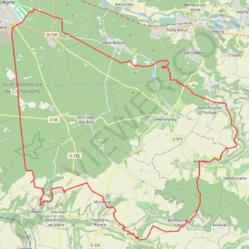 Compiègne Cyclisme GPS track, route, trail