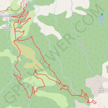 Ascension et descente du col Mitja - Fontpédrouse GPS track, route, trail